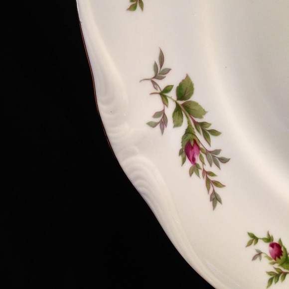 5 Haviland Traditions Dinner Plates in Moss w Scalloped Edge Gold Trim - Picture 3 of 14